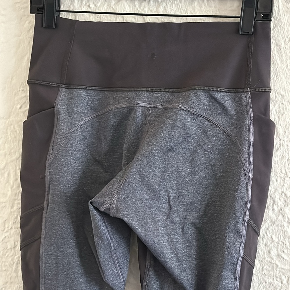 Athleta All In Structure 7/8 Tight Leggings Arbor Olive Green Gray Pocket Small - Picture 8 of 11